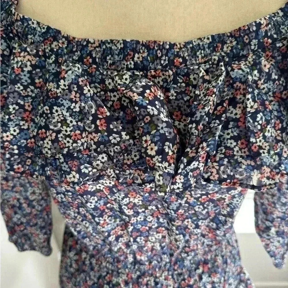 Michael Kors Floral Cotton Lawn Off-the-Shoulder Dress - Picture 5 of 9